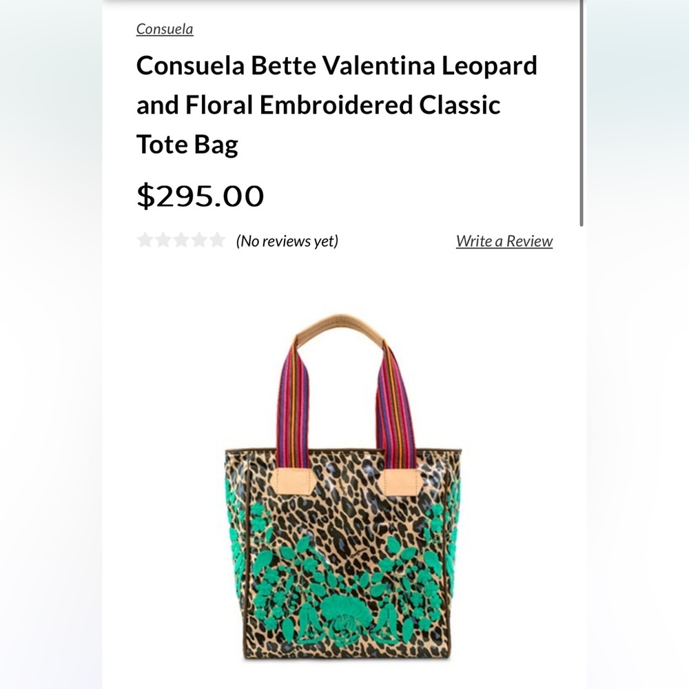 Consuela leopard tote brand new with dust bag
